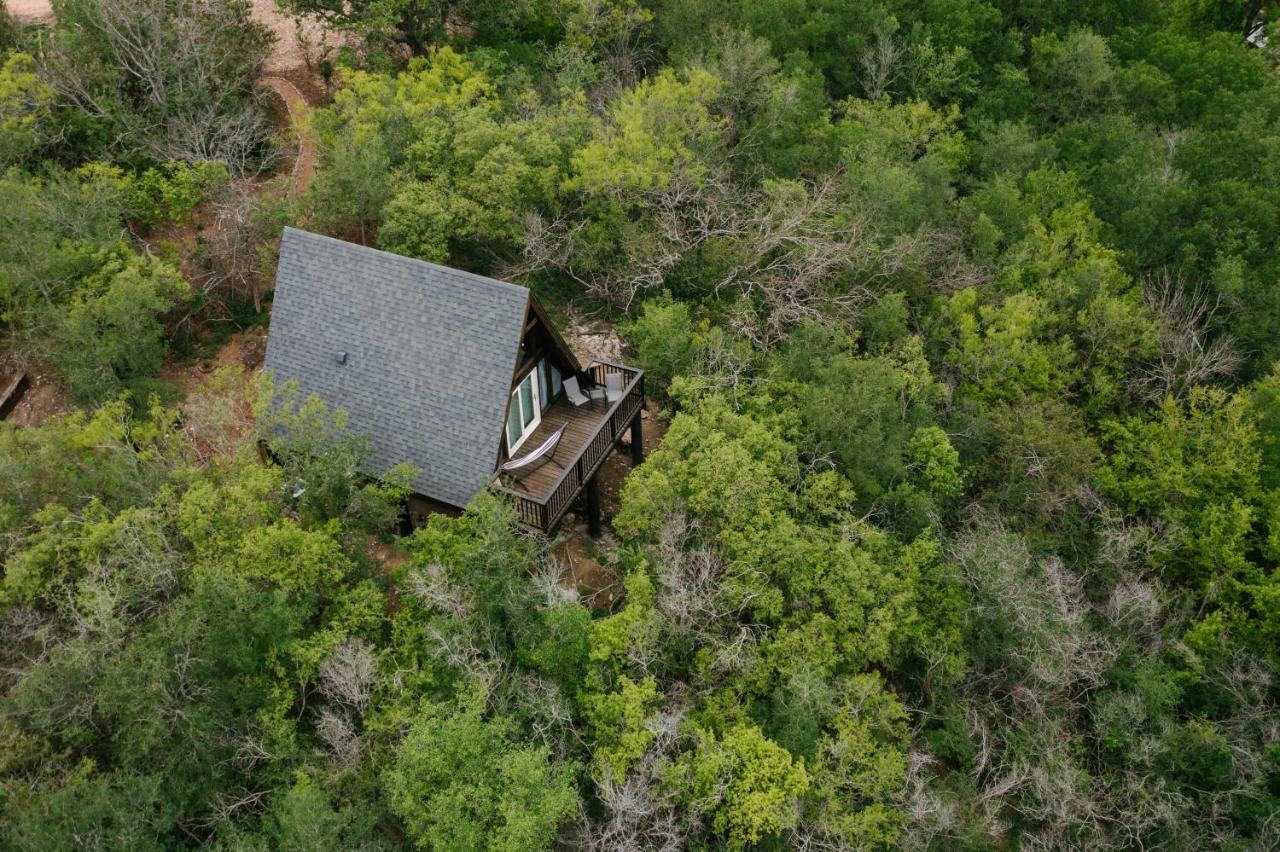 The Maverick: A-Frame W/ Hammock And Tree Top View New Braunfels Kültér fotó