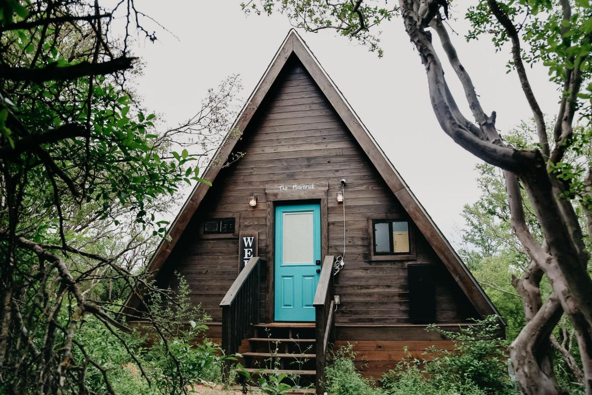 The Maverick: A-Frame W/ Hammock And Tree Top View New Braunfels Kültér fotó