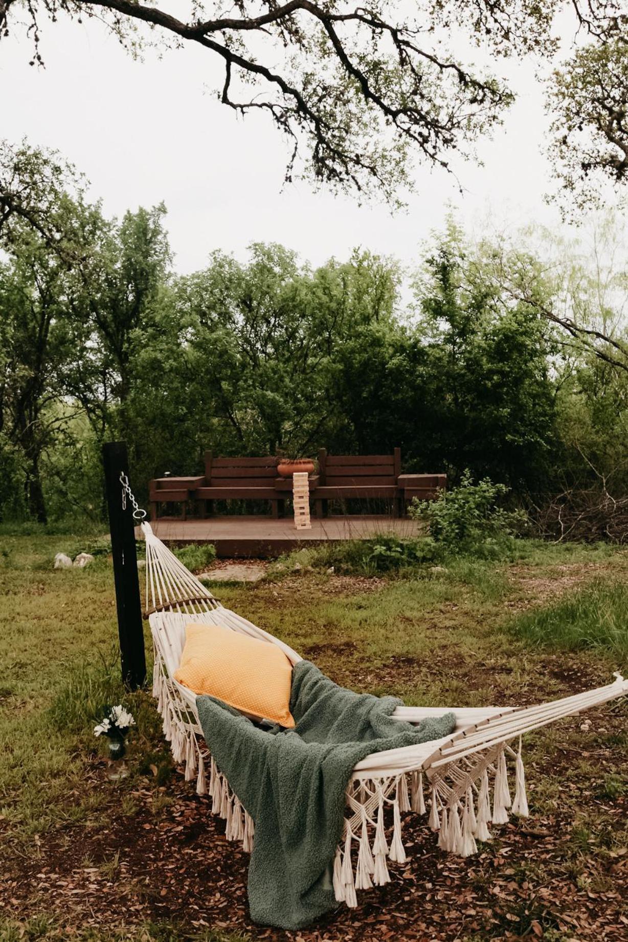 The Maverick: A-Frame W/ Hammock And Tree Top View New Braunfels Kültér fotó